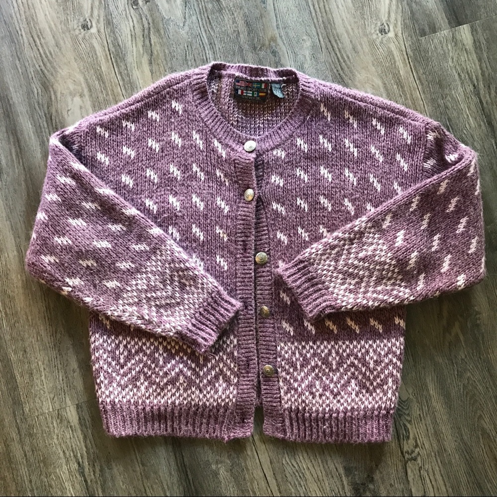 Vintage 80s Sweater Cardigan